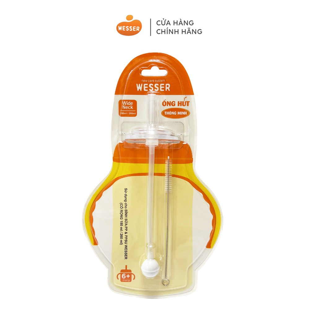 Bình sữa Wesser cổ rộng 180ML/260ML Nhựa PP an toàn cho bé