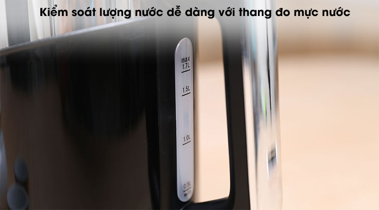 Bình siêu tốc Delites 1.7 lít ST17DB01 Đen