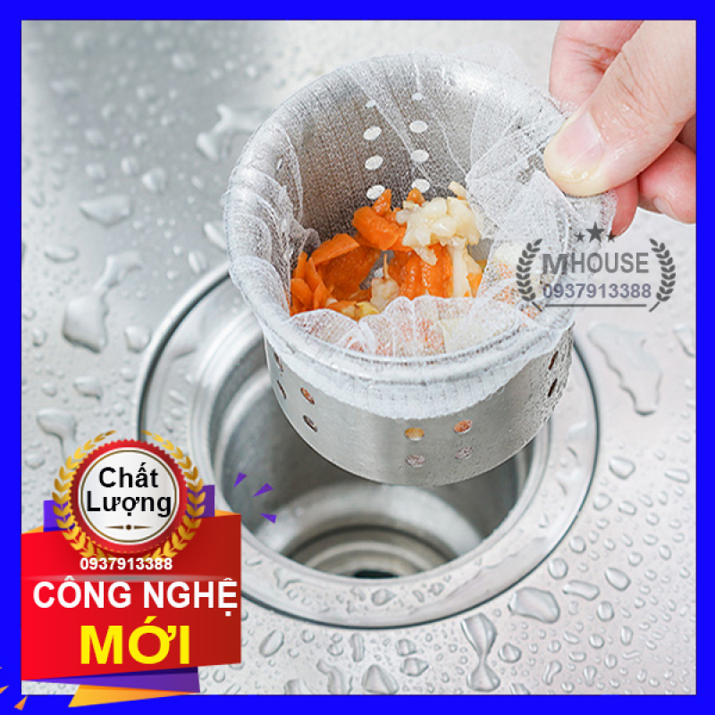 Combo 300 Túi Lưới Lọc Rác Bồn Rửa Thoát Nước