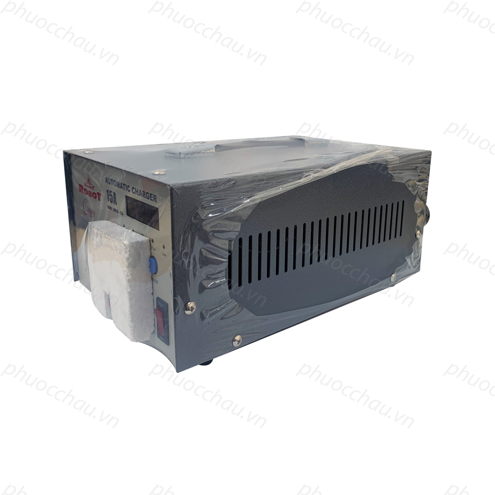 MÁY SẠC ẮC QUY ROBOT TỰ ĐỘNG 15A (12V-24V, Dây Nhôm & Đồng)