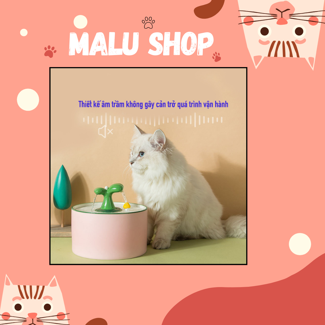 [TẶNG THÊM LÕI LỌC + MIẾNG BÔNG + MIẾNG HÍT CỐ ĐỊNH] Máy Lọc Nước Cho Chó Mèo