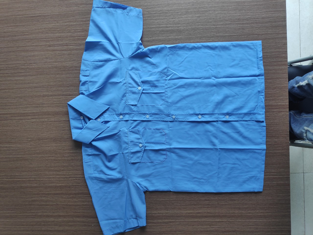 Áo bảo vệ ngắn tay (Vải cotton mát mẻ không xù)