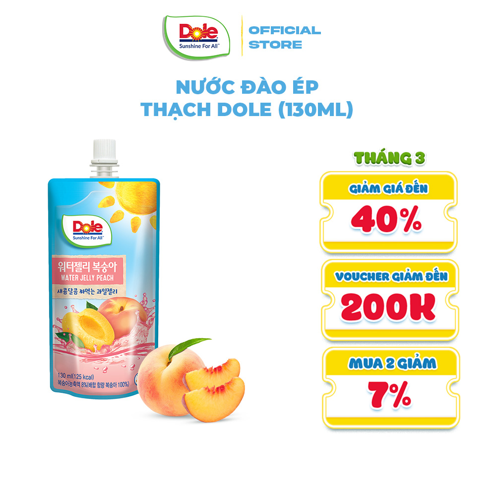 (Hàng tặng không bán) Nước Đào Ép Thạch Dole (130ml)