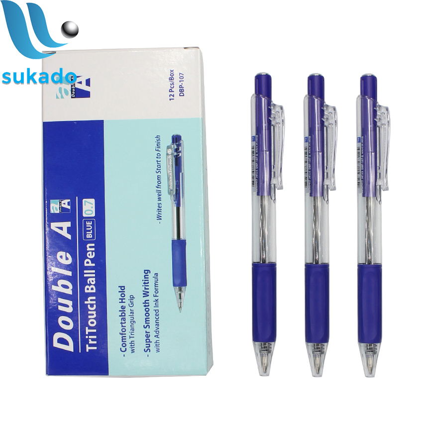 Bút bi Double A Tritouch [Hộp 12 cây] đầu bút 0.7mm