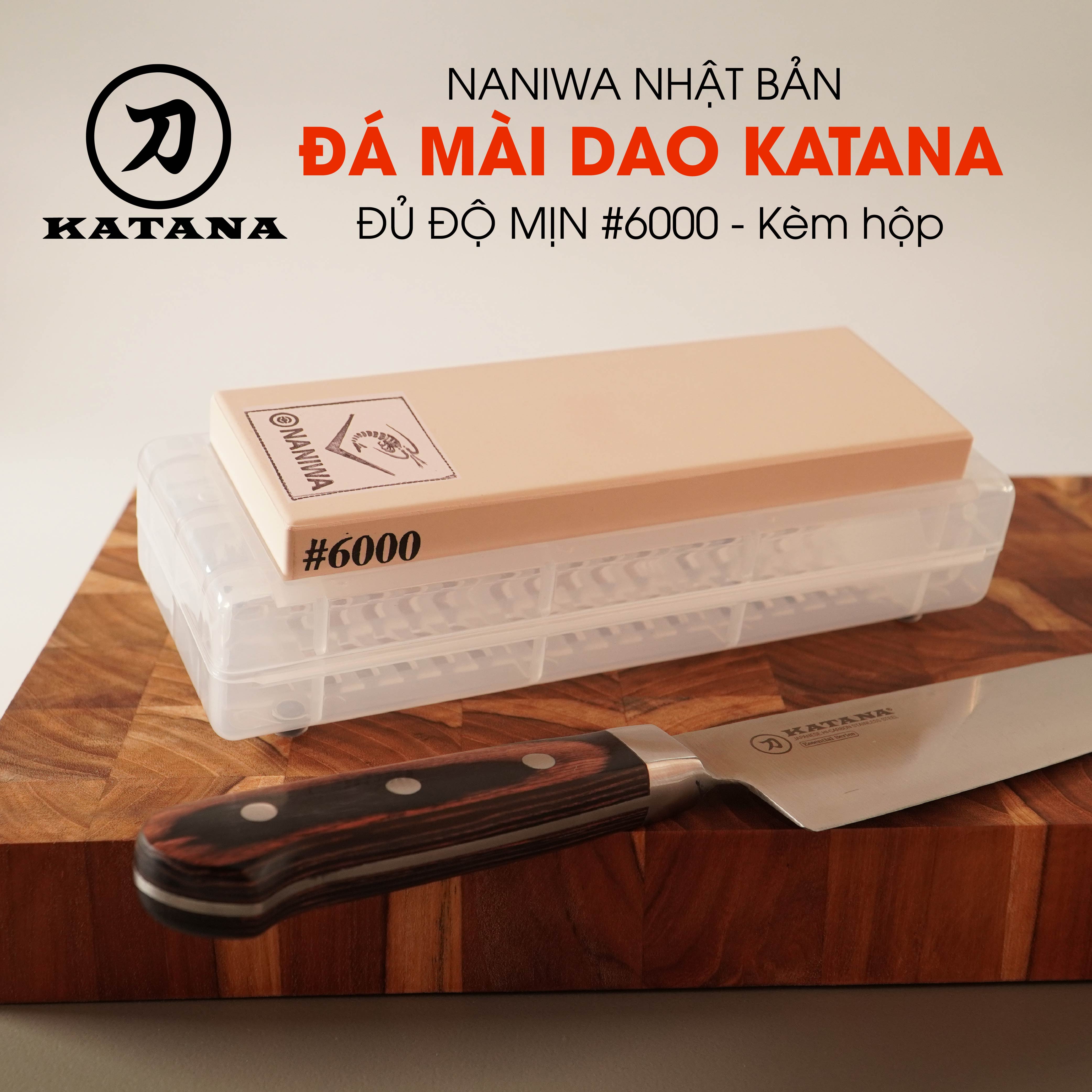 Đá mài tinh Naniwa độ mịn #6000 (có đế) (185x65x15)