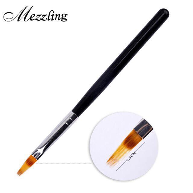 Cọ omber đầu dẹt cán gỗ làm móng