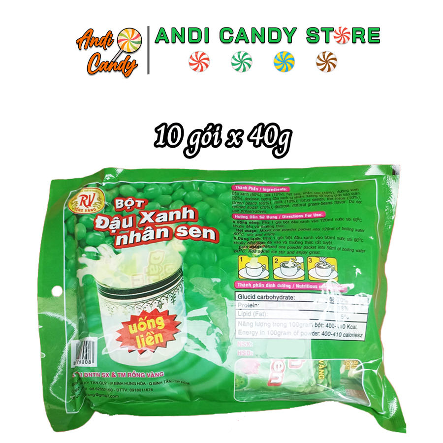 Bột Đậu Nành Đậu Xanh 10 gói X 40gr