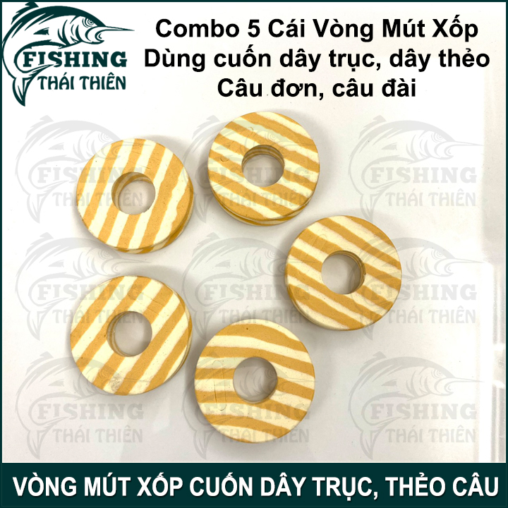 Combo 5 Cái Vòng Mút Xốp Dùng Cuốn Dây Trục Câu Đài Thẻo Câu Cá
