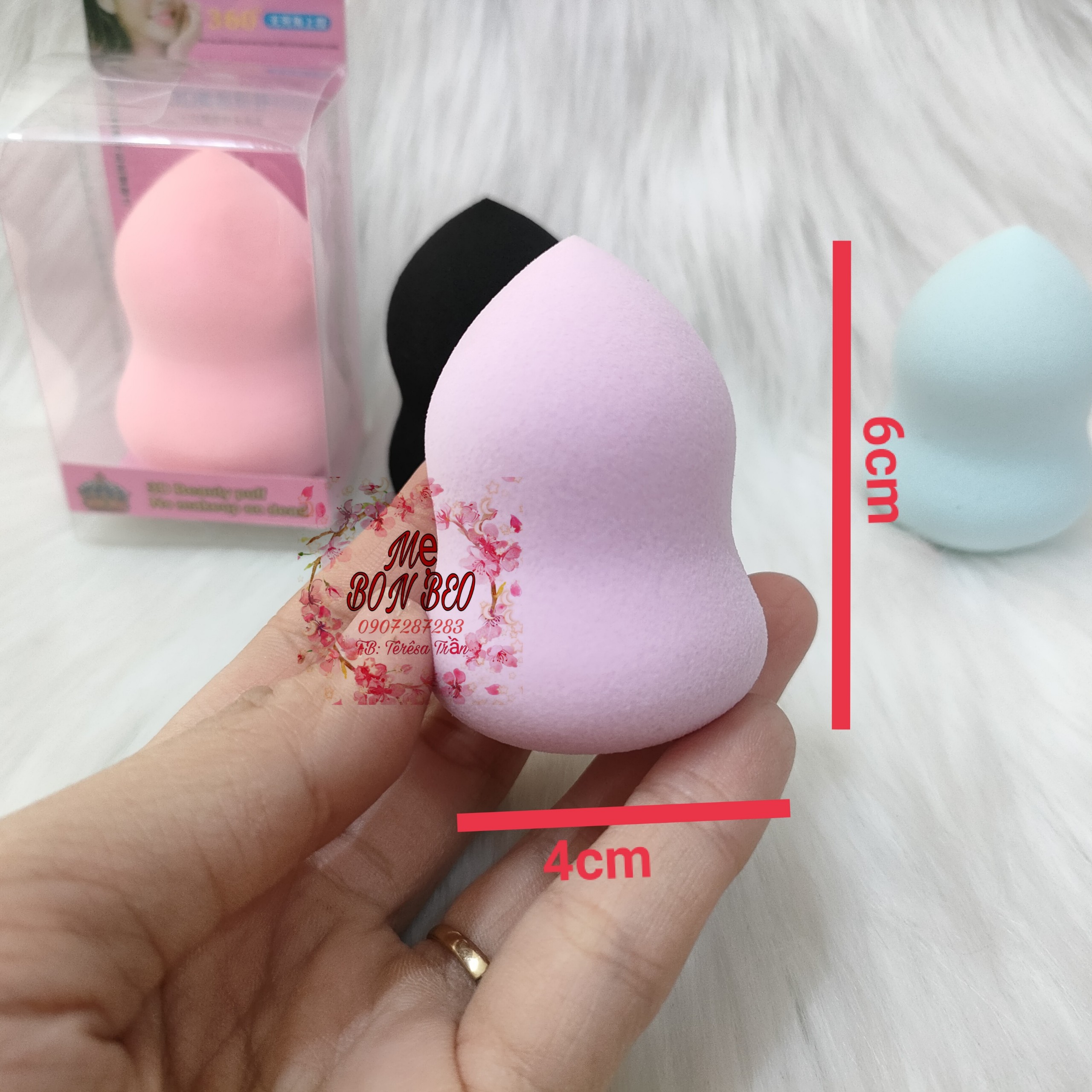 Bông Mút Giọt Nước Tán Nền, Phấn Phủ, Kem Nền (giao màu ngẫu nhiên)