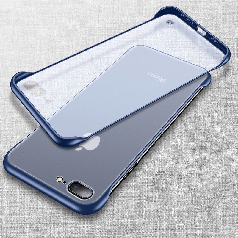 Ốp lưng nhám mờ không bo viền Iphone 7 Plus hạn chế vân tay
