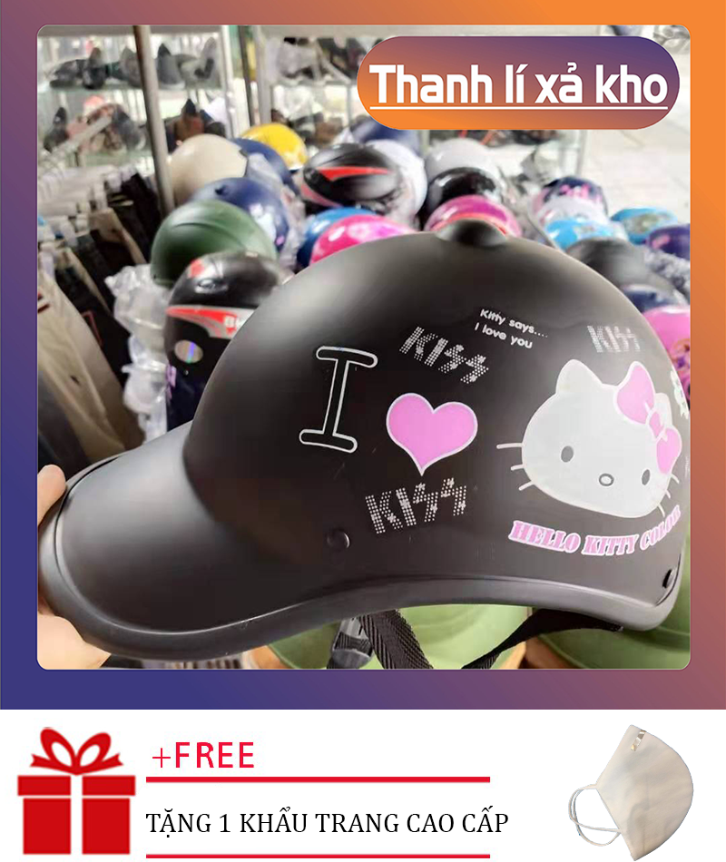 ( TẶNG KÈM KHẨU TRANG ) Mũ nón bảo hiểm giá rẻ- mu bao hiem- non bao hiem-mũ nón bảo hiểm lưỡi trai dành cho cả nam và nữ kiểu dáng thon gọn thiết kế hợp thời trang (GIAO MÀU NGẪU NHIÊN)