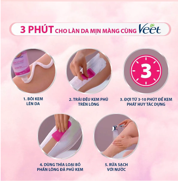 HSD 8/26 Kem Tẩy Lông Veet Pure Inspirations Dành Cho Da Thường 100ml