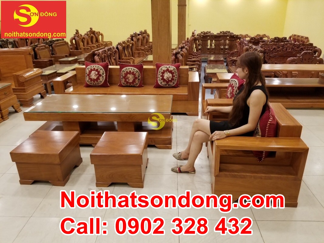 Bộ sofa kiểu Nhật gõ đỏ 6 món BBG431