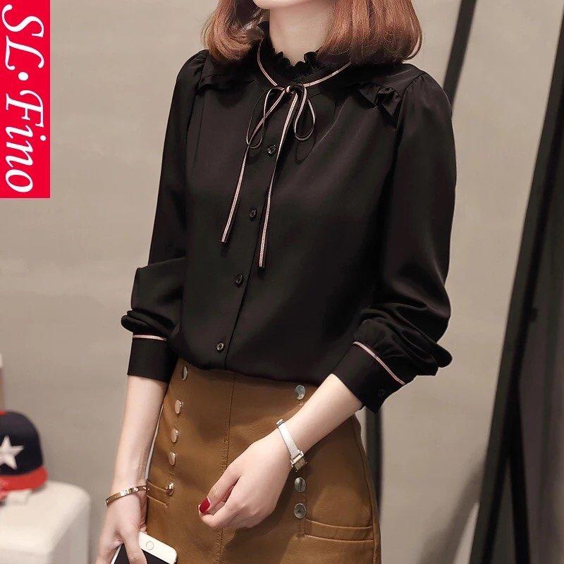 Áo Sơ Mi Tay Dài Phối Viền TTS0023