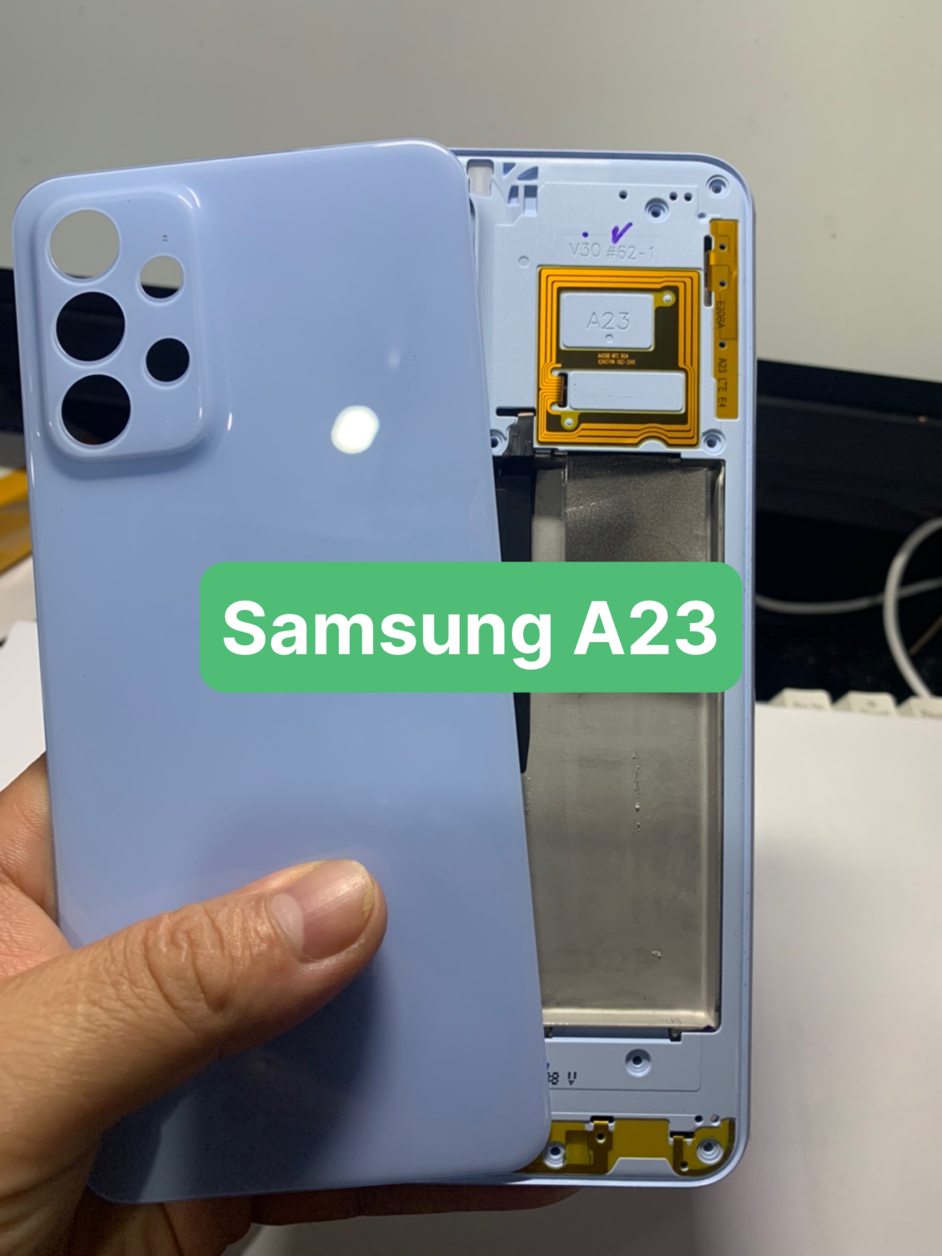 Bộ vỏ Samsung A23 hàng zin