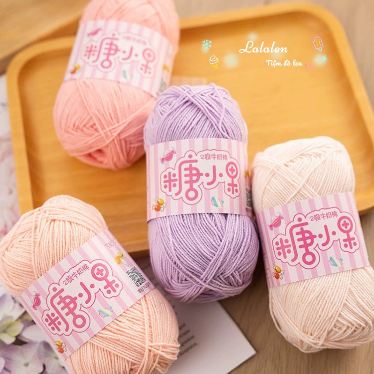 Len Candy Cotton Chính Hãng - Cuộn 40gr