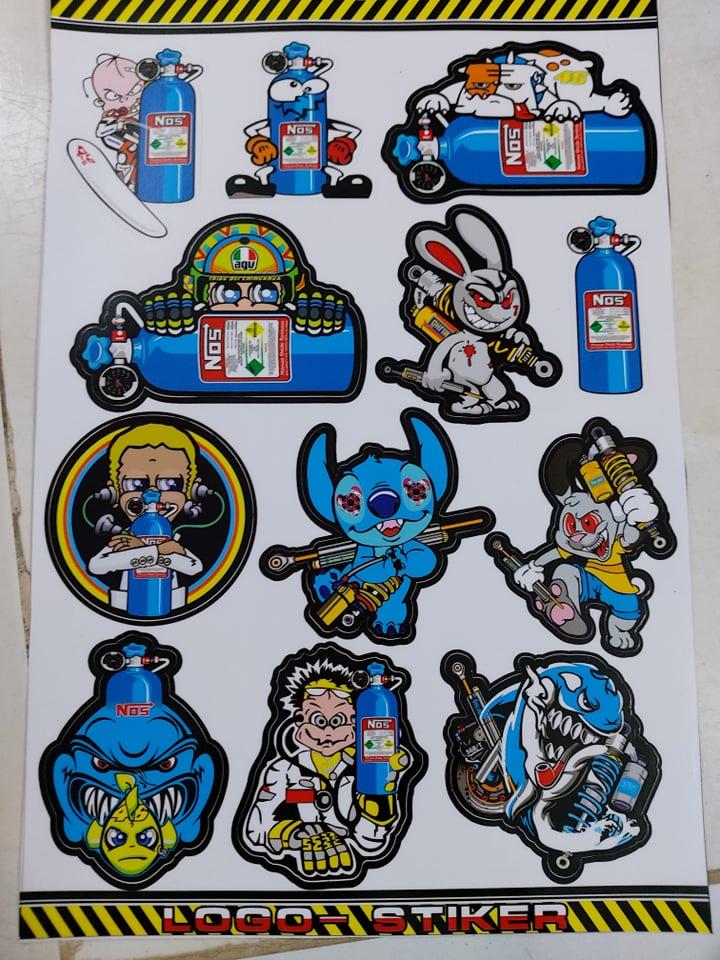 Tem tấm logo sticker trọn bộ