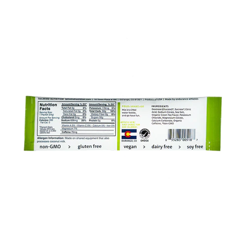 Thực Phẩm Bổ Sung TailWind Caffeinated Endurance Fuel Green Tea Buzz 2 serving
