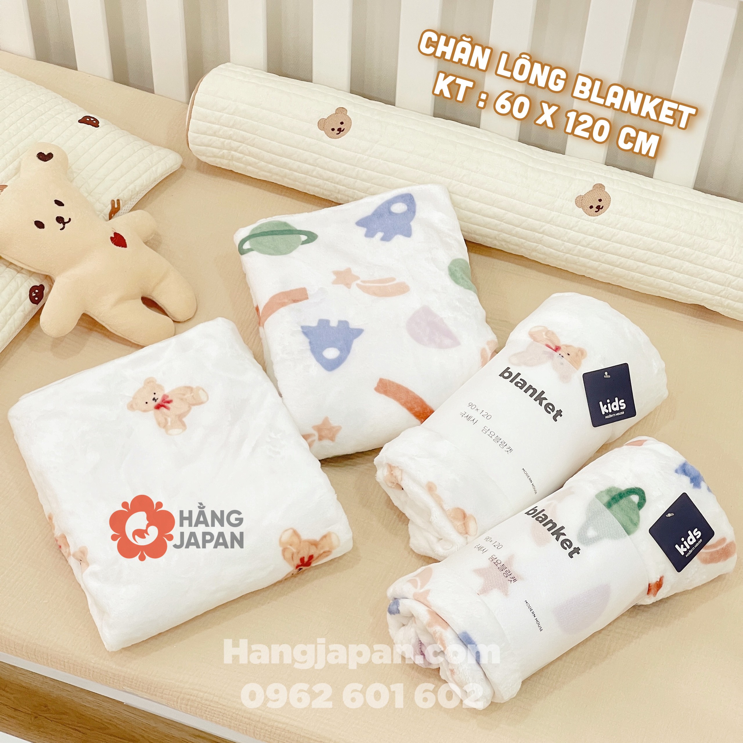 Hàng Hàn - Chăn lông Blanket cho bé