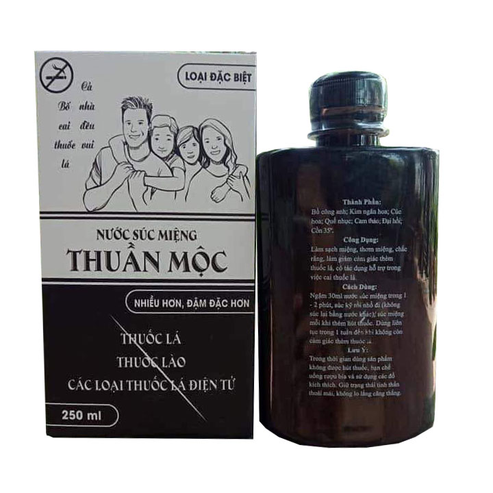 Nước súc miệng Thuần Mộc chai 250ml sạch khoang miệng