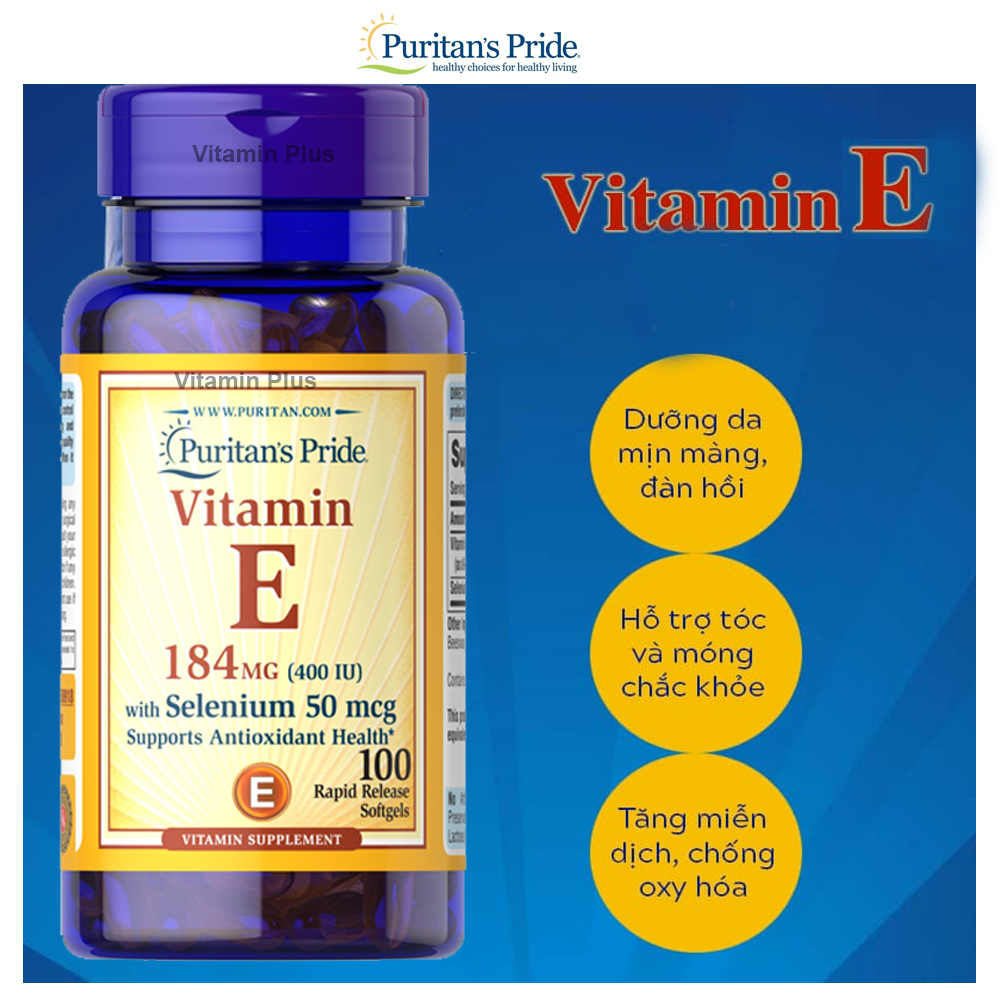 vitamin E-400IU Puritan's pride 100 viên