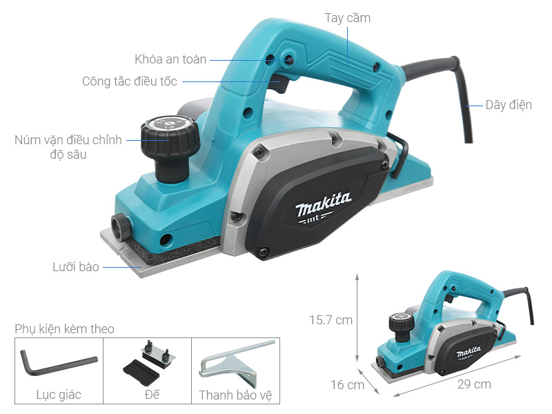 Máy Bào Gỗ Loại 1 Maktec Mt190