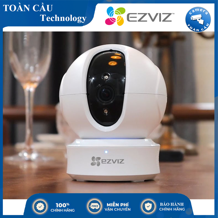 [HCM][100% CHÍNH HÃNG] Camera IP WIFI  EZVIZ CS-CV246 C6CN 2.0MP 1080P xoay 360 thông minh - Đàm Thoại 2 Chiều - Camera giám sát wifi không dây - Âm Thanh 2 Chiều - P2P - Camera Toàn Cầu