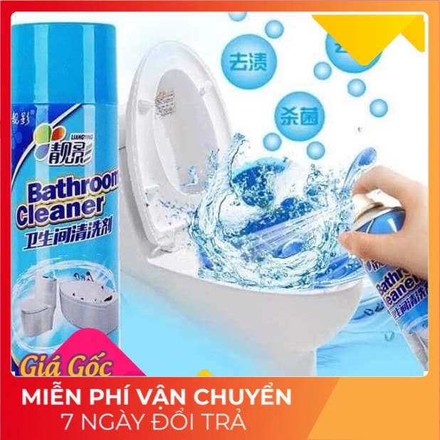 Hàng Hot Trend 2021 Chai xịt tẩy rửa vệ sinh nhà tắm Bathroom Cleaner 500ML, Chai xịt bọt tuyết rửa bồn cầu, chai xịt vệ sinh nhà tắm