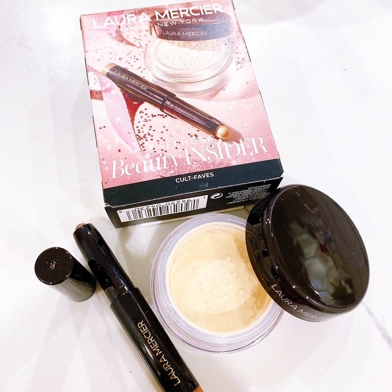 Set Phấn Phủ Nhũ Mắt Laura Mercier Sephora Translucent Loose Setting Powder Size Mini