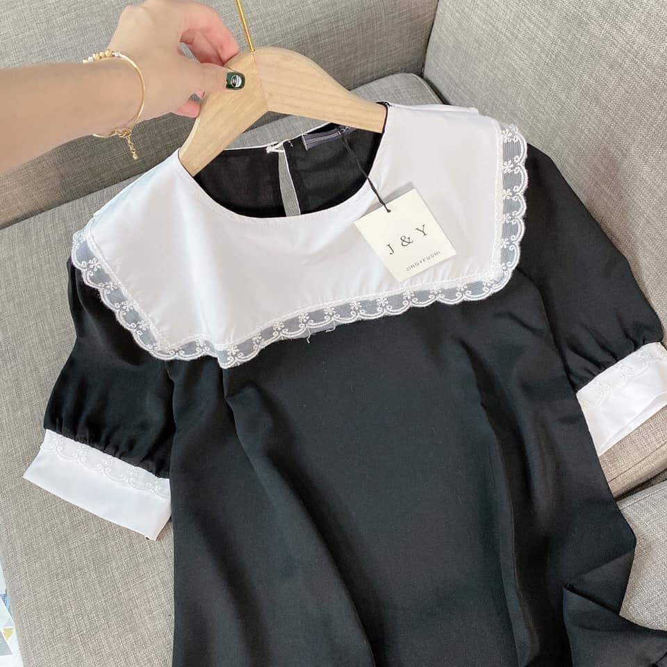 [Có video] Váy Cổ Yếm Phối Ren Đuôi Cá 🐟🐟