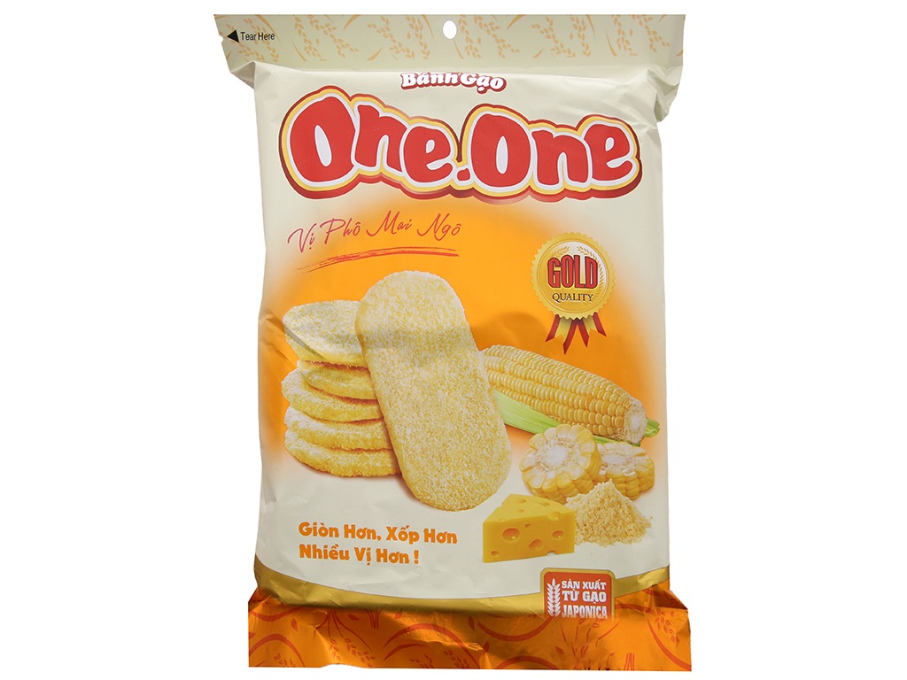 Bánh Gạo One One Vị Bắp Phômai Gói 118g