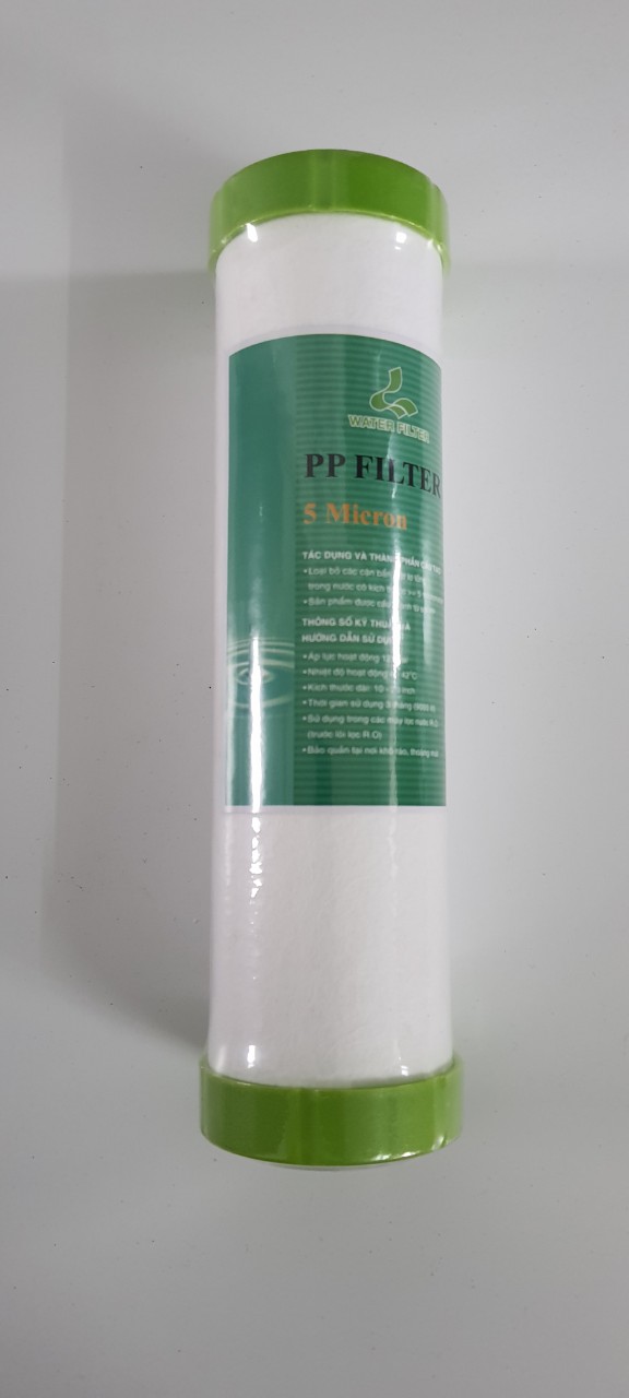 Lõi lọc nước số 1 PP 5 micron có đầu bịt dùng cho máy lọc nước RO gia đình