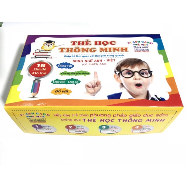 Bộ thẻ học thông minh 16 chỉ đề gồm 416 thẻ