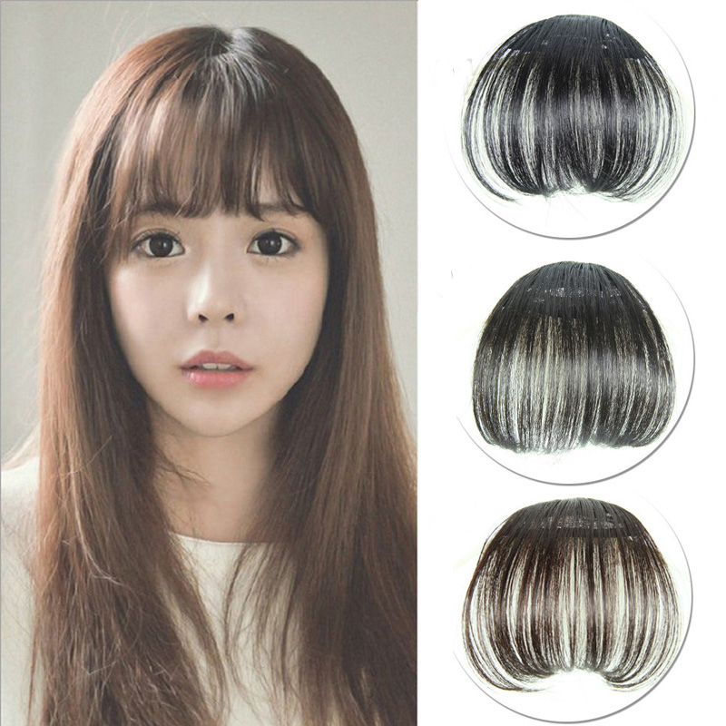 Thời trang Phụ nữ Air Thin Tóc tổng hợp Bangs mờ tóc giả nữ - 04