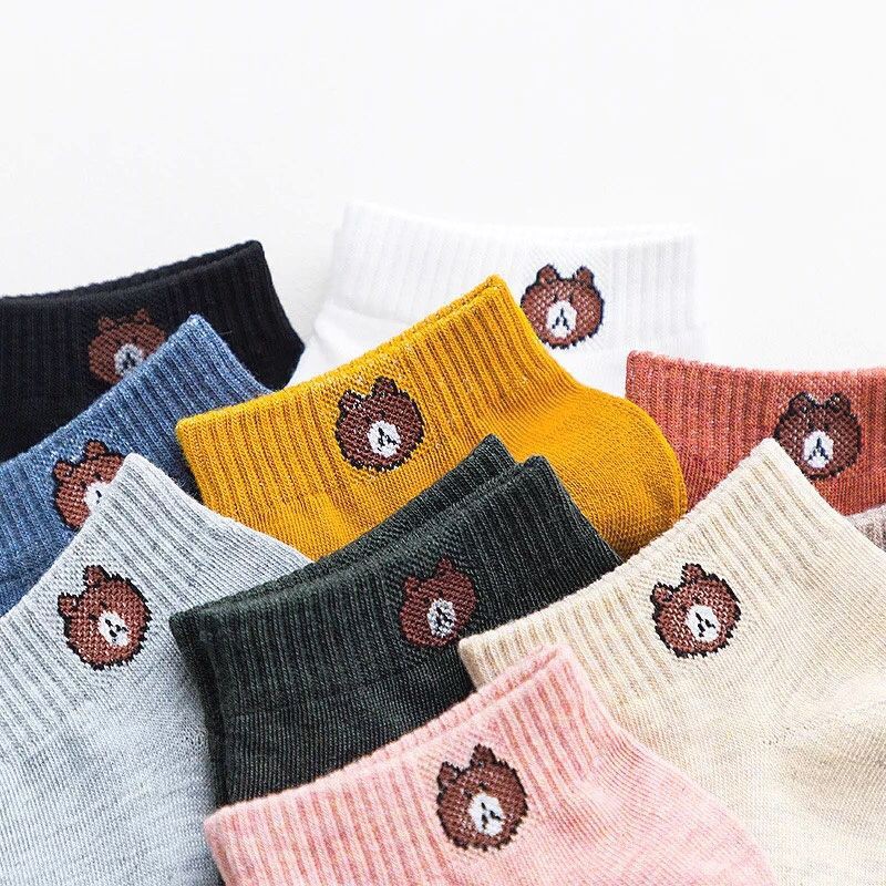 Combo 5 đôi tất gấu siêu xinh siêu mềm ( 100% cotton)
