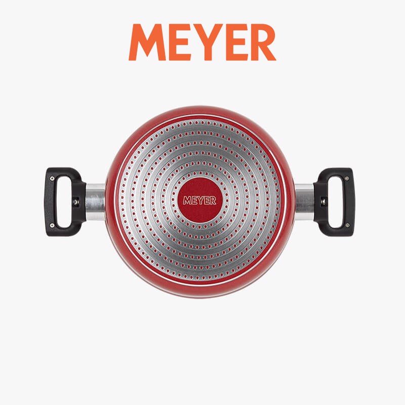 Nồi Chống Dính Forge Red Có Nắp Meyer 20cm - Thương Hiệu Mỹ, SX Thái Lan | Meyer Forge Red Saucepot 20cm