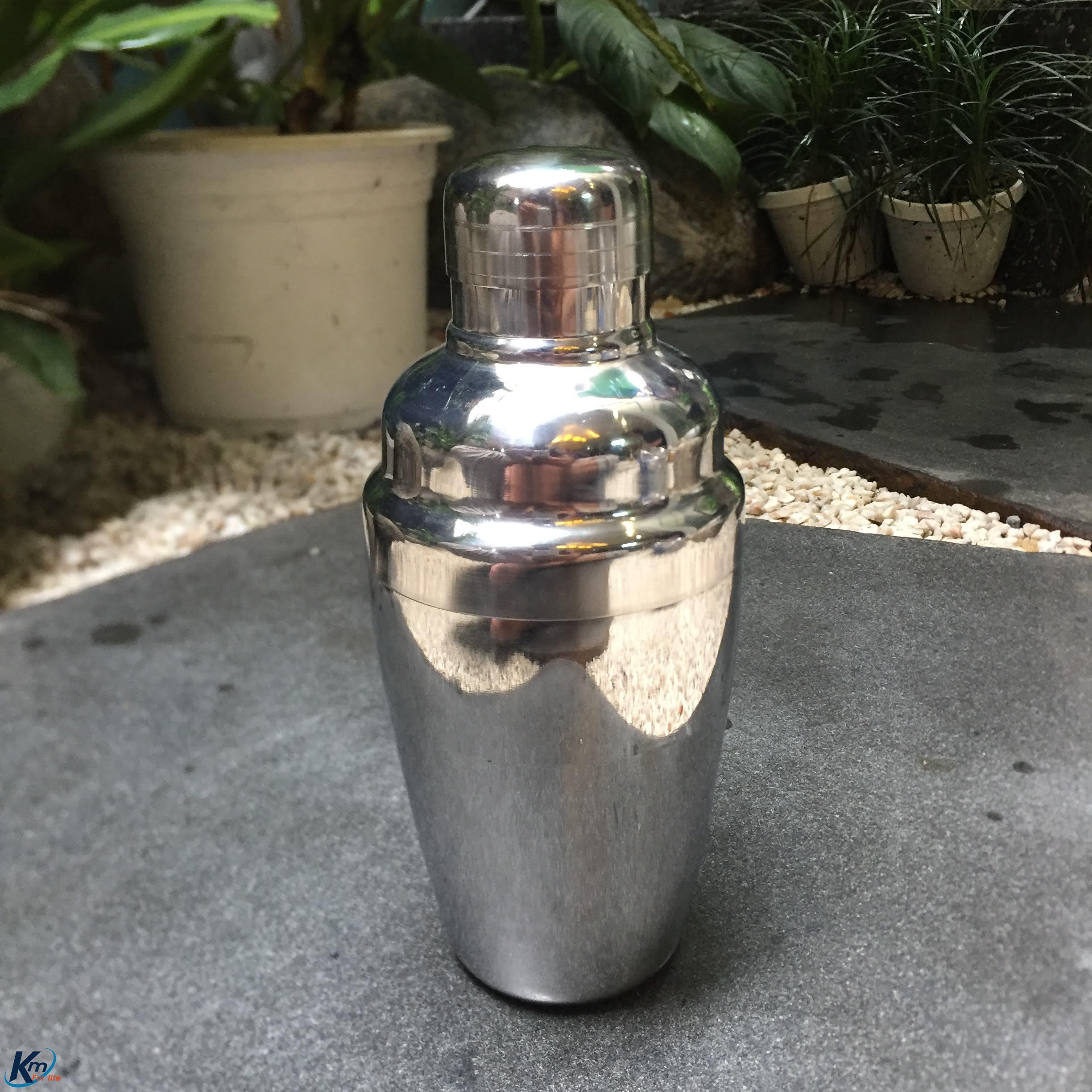 Bình lắc sữa cocktail lớn 350ml inox pha chế nhà hàng quán bar trà sữa shaker