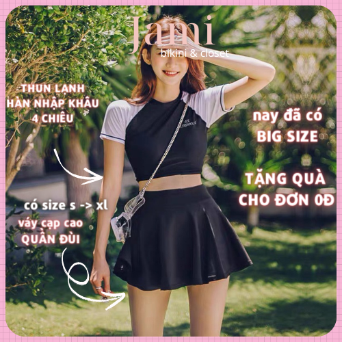 Đồ bơi nữ váy bơi quần đùi đi biển đi bơi Jamity - ATD14