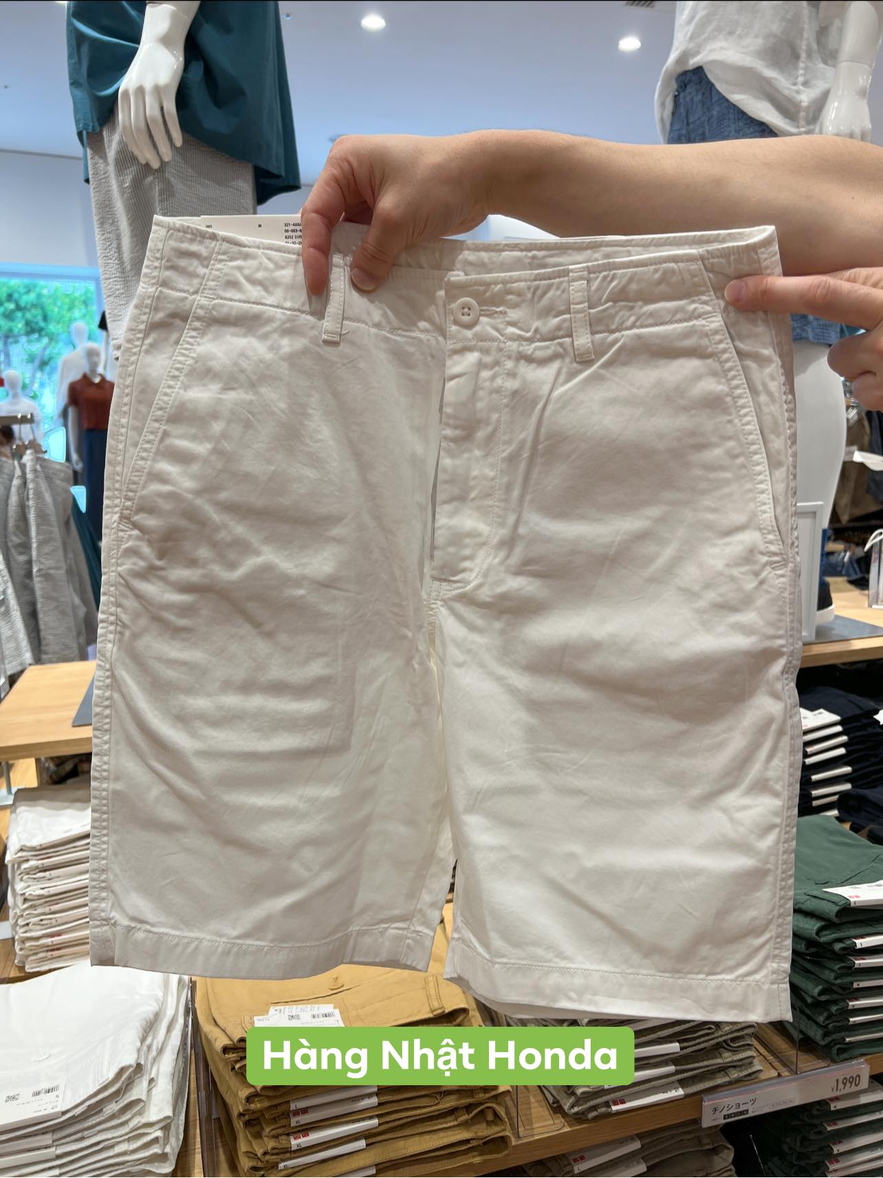 [Auth Uniqlo] Quần Short Chino Chất Cotton Mịn Nam- Tag Nhật