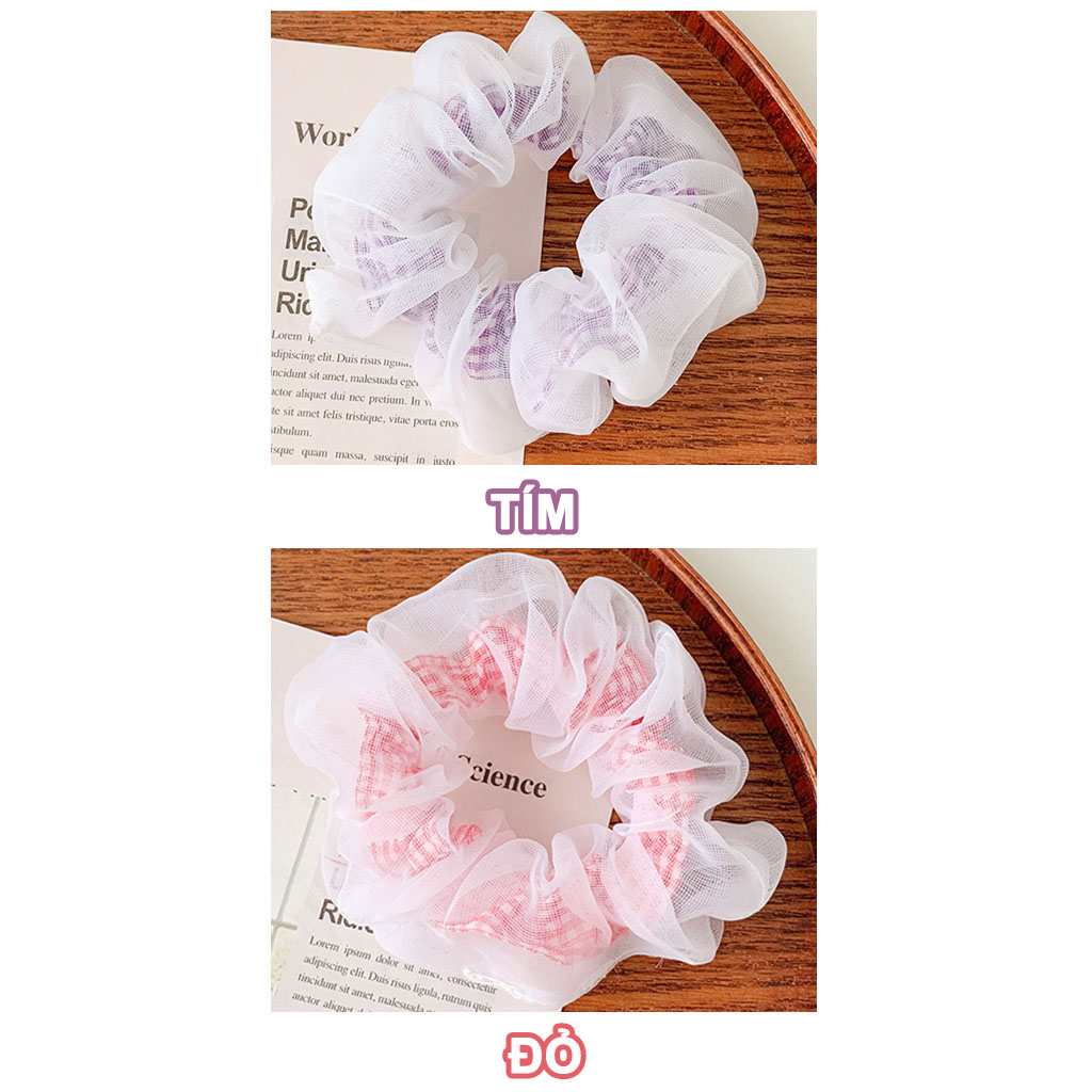 Cột tóc vải Scrunchies Caro mây CT60