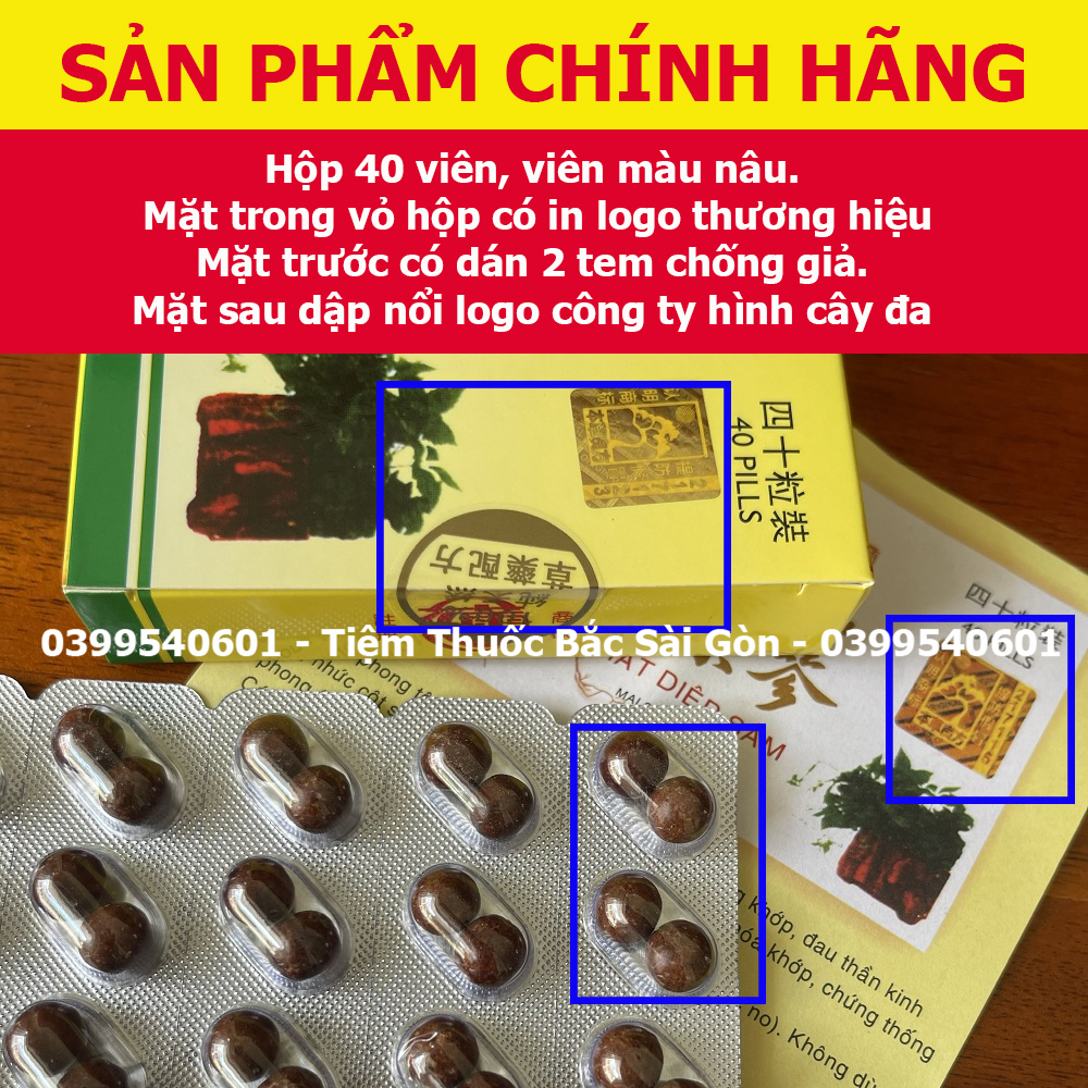 Thất Diệp Sâm Vỉ Hộp 40 viên ( chính hãng malay, date mới)