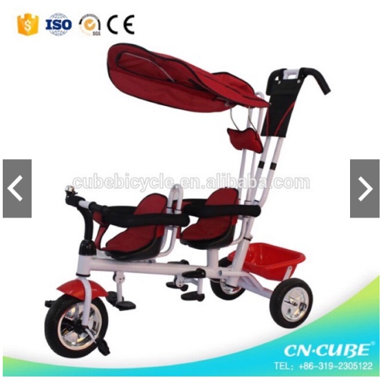 XE ĐẠP ĐÔI KIÊM XE ĐẨY CHO BÉ CÓ ĐỂ CHÂN, MÁI CHE, GIỎ ĐỒ