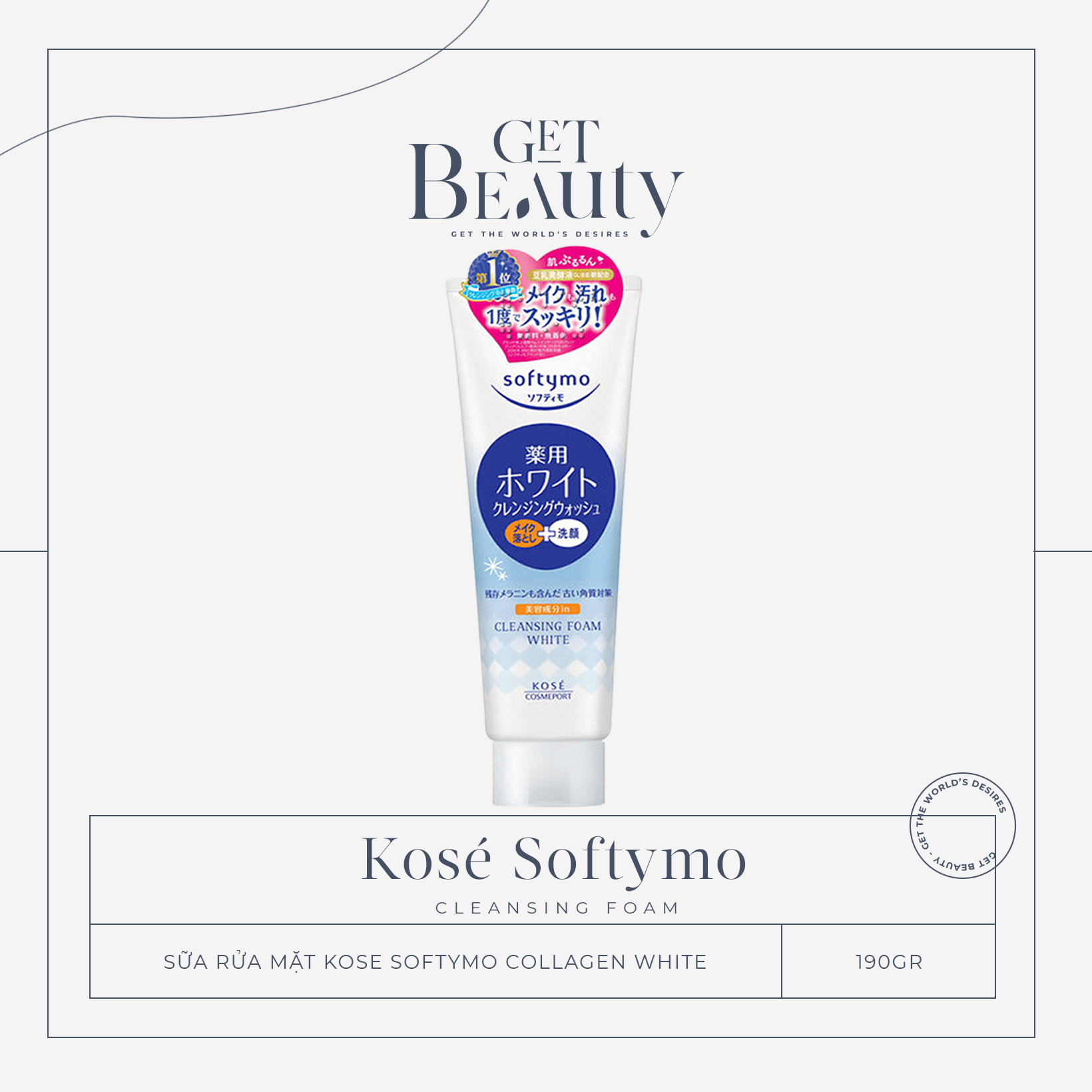 [HCM]SỮA RỬA MẶT KOSE SOFTYMO CLEANSING FOAM - 150G
