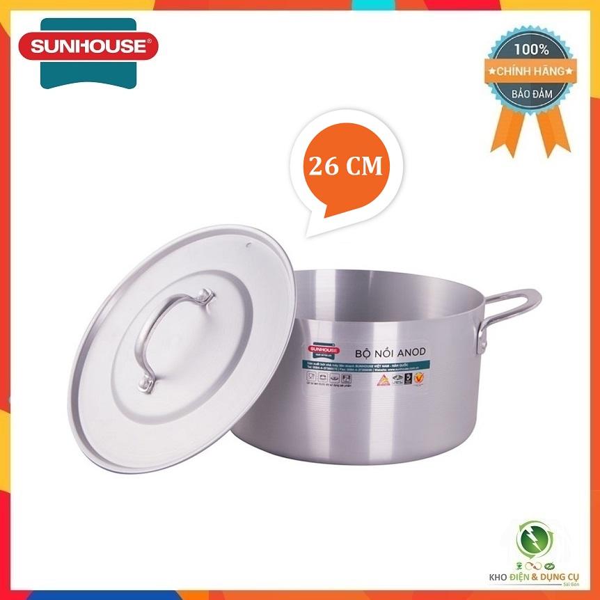 NỒI LẺ ANOD SUNHOUSE SH6542 ( 4 KÍCH THƯỚC LỰA CHỌN 16CM - 20CM - 24CM - 26CM )