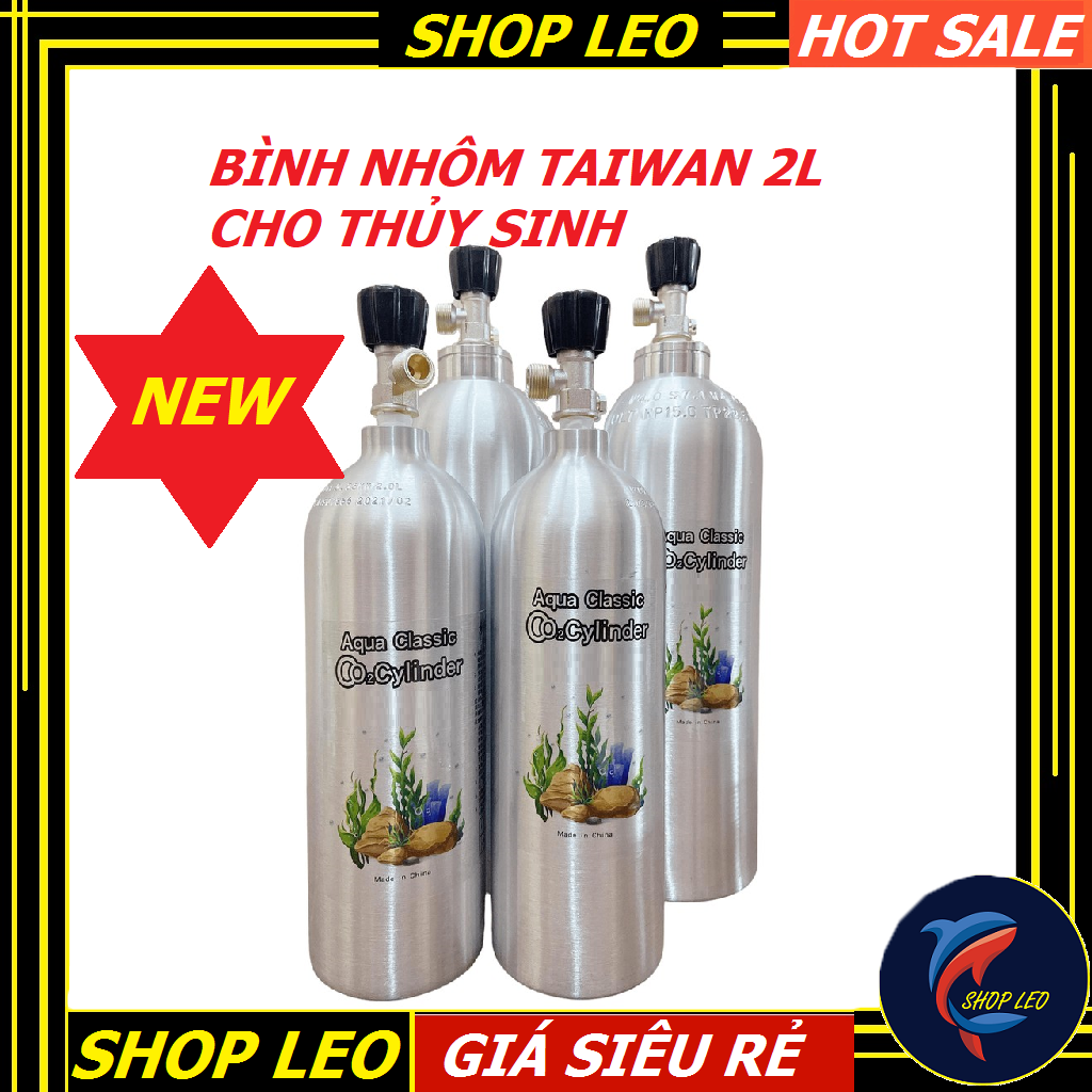 Bình nhôm taiwan 1l, 2l, 3l - bình nhôm cho bể thủy sinh - hồ cá cảnh
