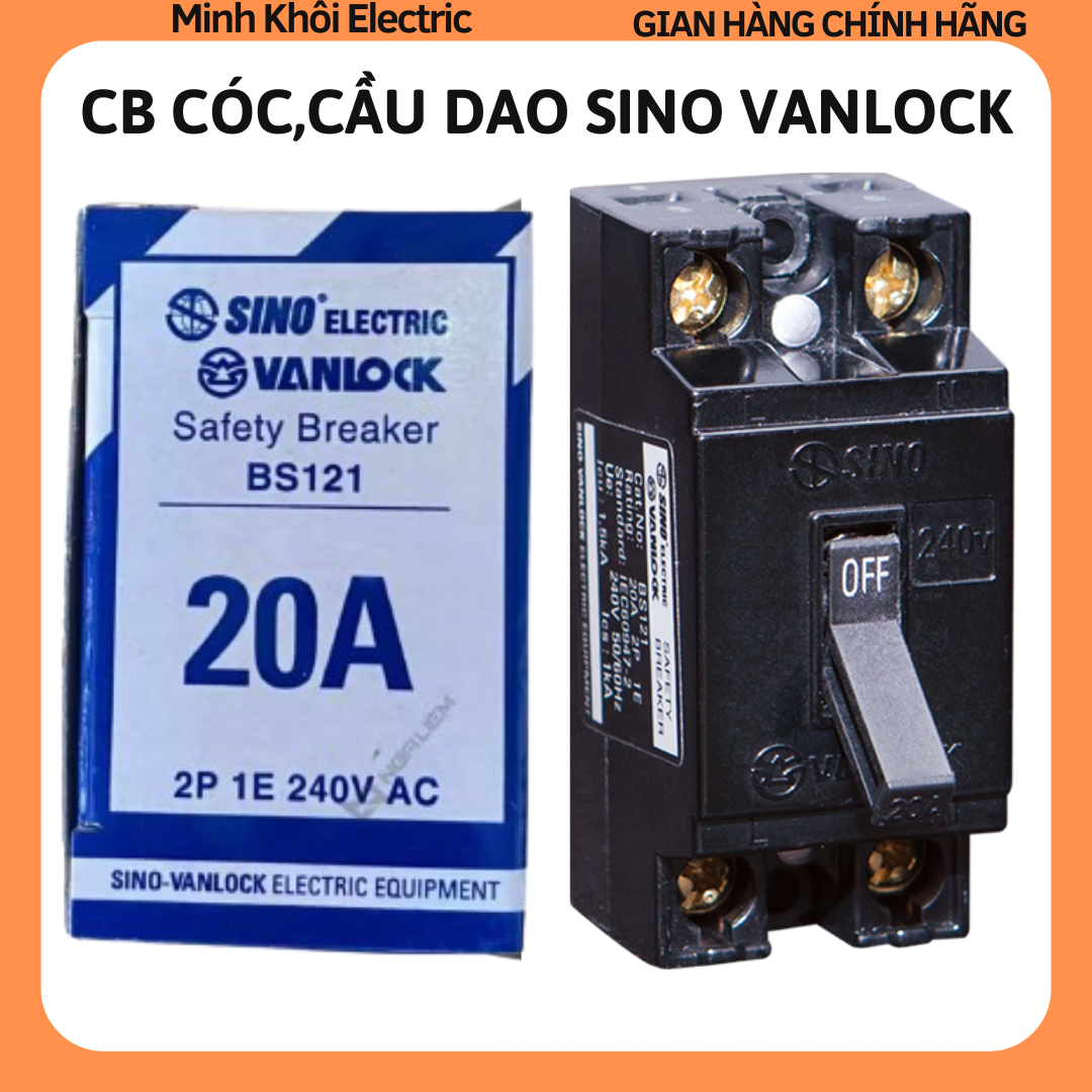 Cầu dao Sino Vanlock BS121,át nổi Sino,CB cóc,aptomat,cầu dao tự động,át cóc Sino,atomat Vanlock,CB,bộ ngắt mạch Sino,át tô mat