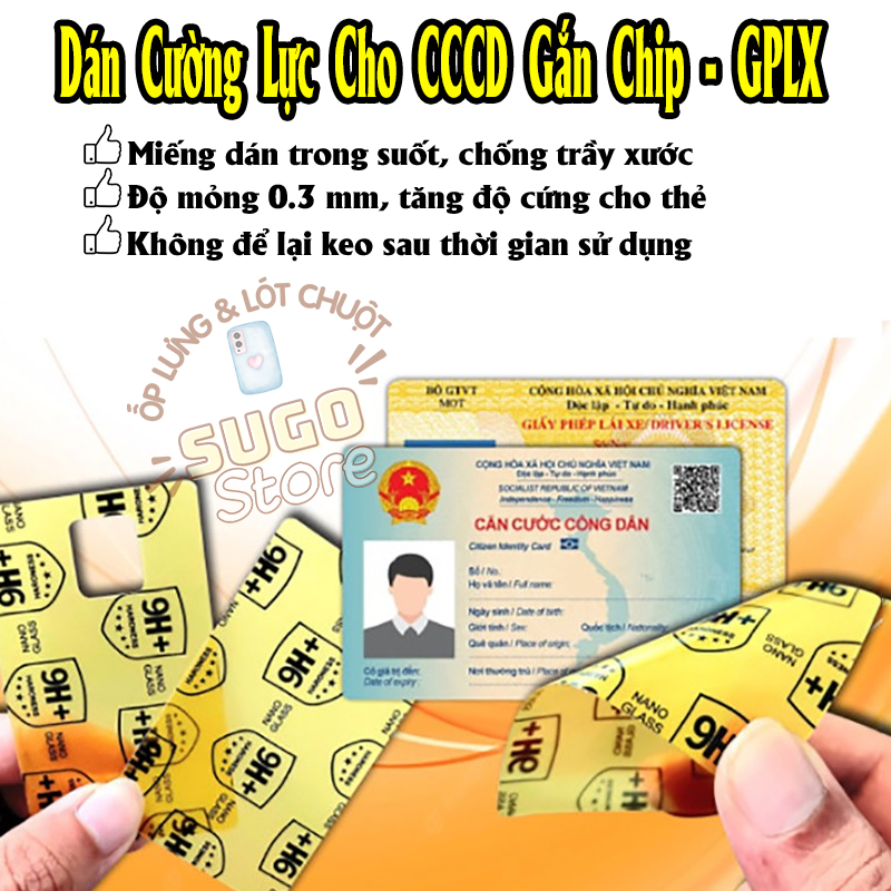Miếng dán cường lực cho căn cước công dân - giấy phép xe máy