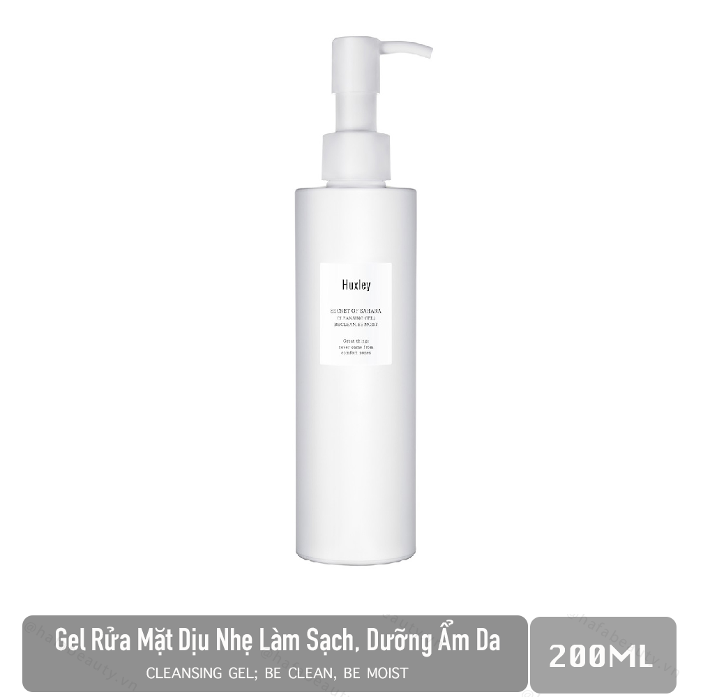 Sữa rửa mặt huxley dạng gel chai vòi 200ml