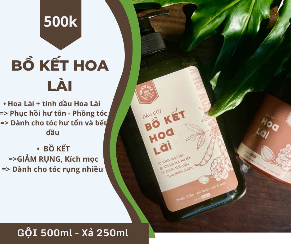 Combo shampoo bio link flower Lài 500ml