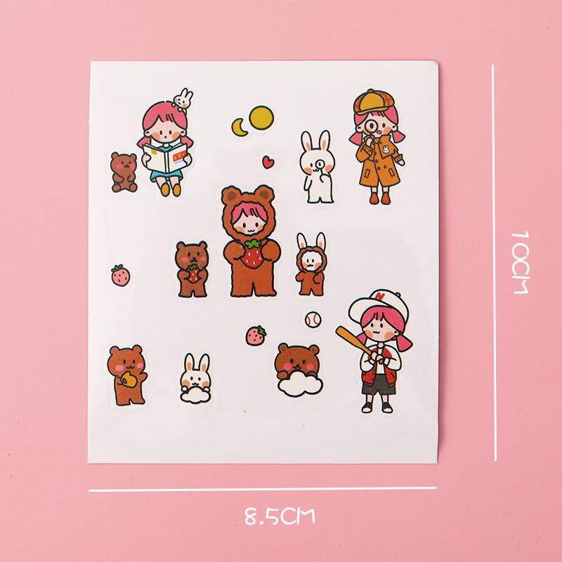 Tấm Sticker Dán Nhiều Hình Cute